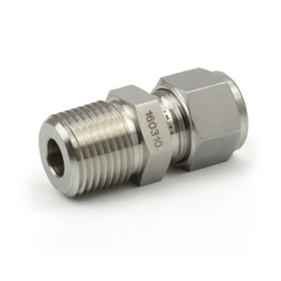 Stainless Steel Compression Fitting Tube Fitting 1/8 to 1 in. Od Swageloktype Tube Male Connector